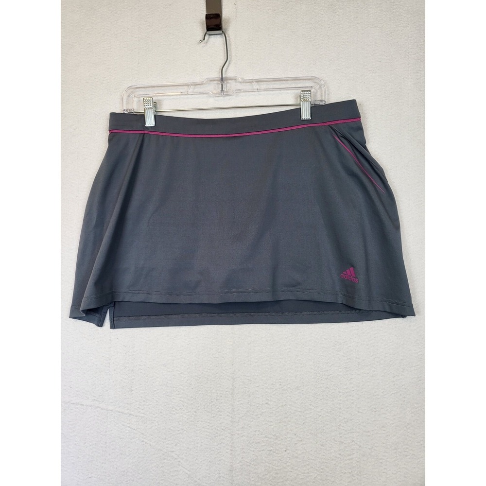 Adidas Womens Active Skort Skirt Golf Tennis Outdoor Gray Pink Size Large
